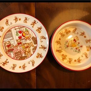 Masons Ironstone Teddy Bear Bowl and Plate